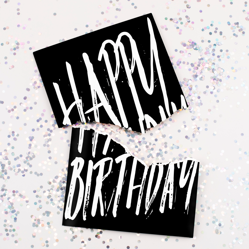Endless Musical Greeting Card Screamer Birthday With Glitter Bomb