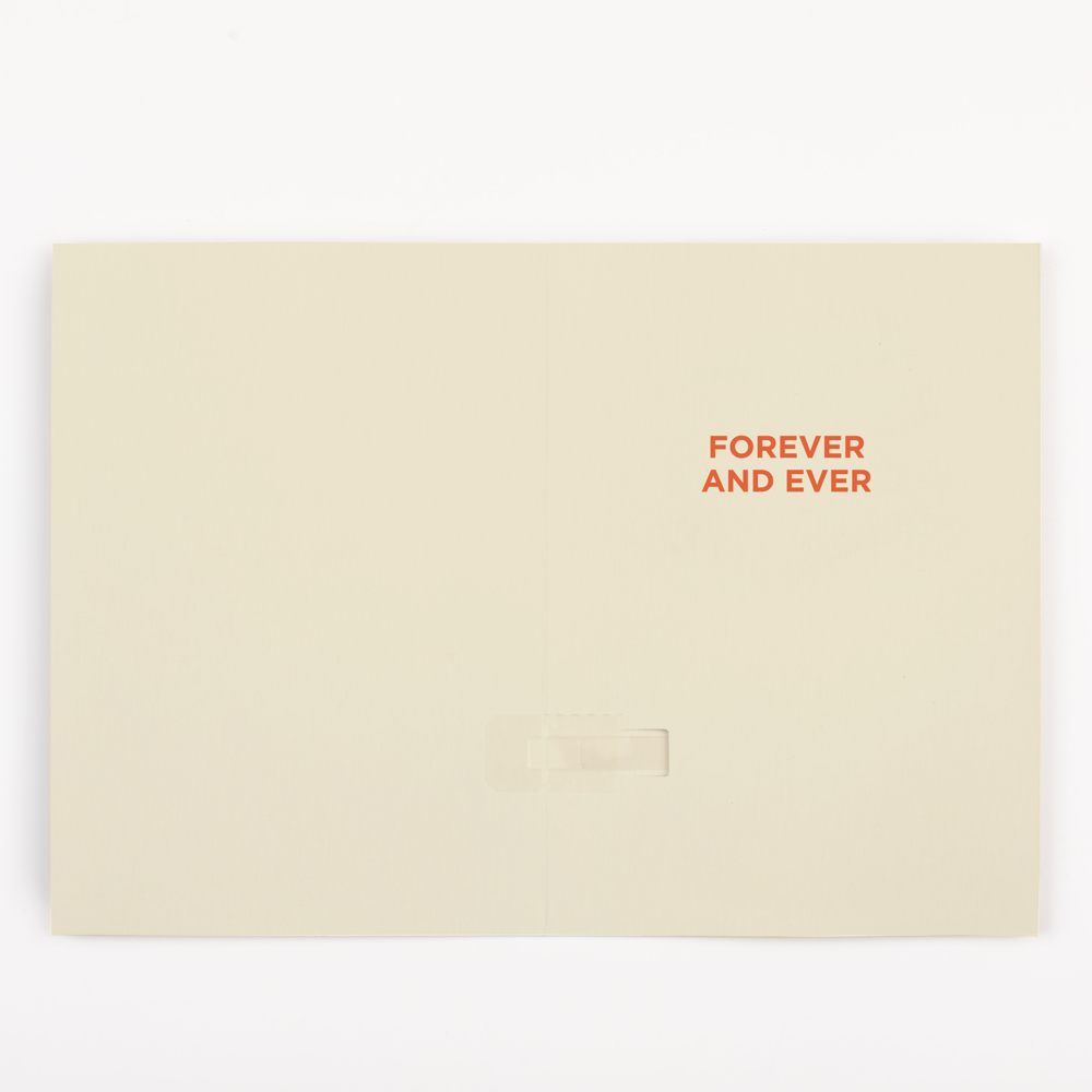 Endless Musical Greeting Card Never Gonna Give you Up Christmas With Glitter Bomb