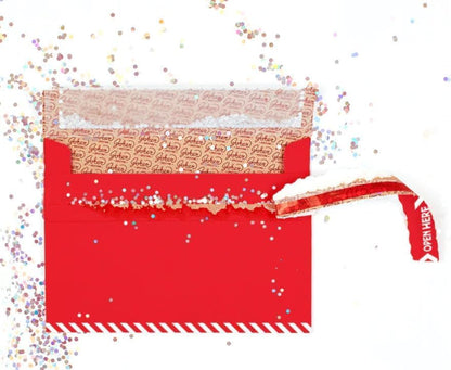 Enveloppe piège Glitter Bomb rouge – image 2