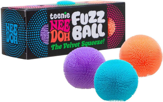 Teenie NeeDoh Fuzz Ball - Mini Sensory Toy with a Velvet Texture and Soft Cloud Squish