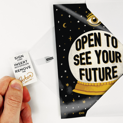The card that never ends – fortune endless prank card with glitter – image 5