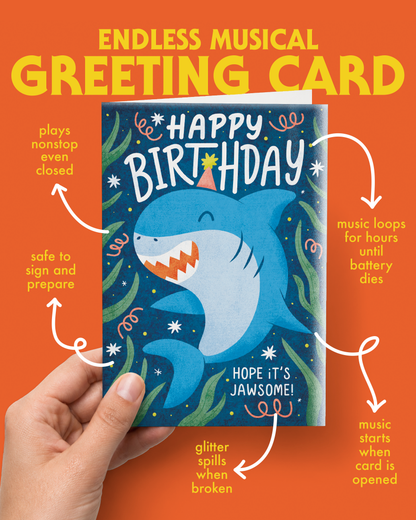 Baby Shark Endless Birthday Prank Card – how it works