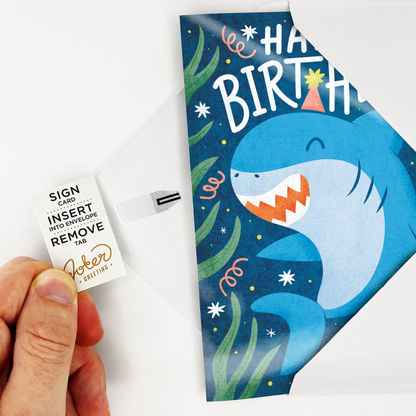Baby Shark endless birthday prank card with glitter bomb – image 4