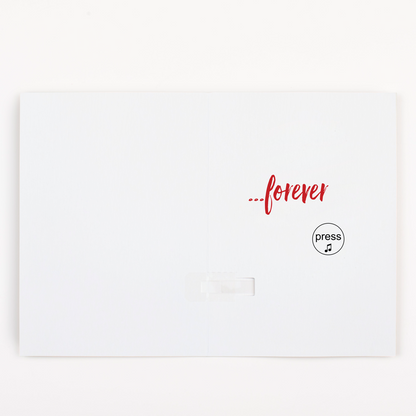 Endless birthday prank card, red design, with glitter bomb – image 3