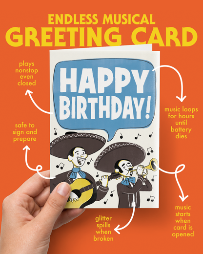 Mariachi Endless Birthday Prank Card – how it works