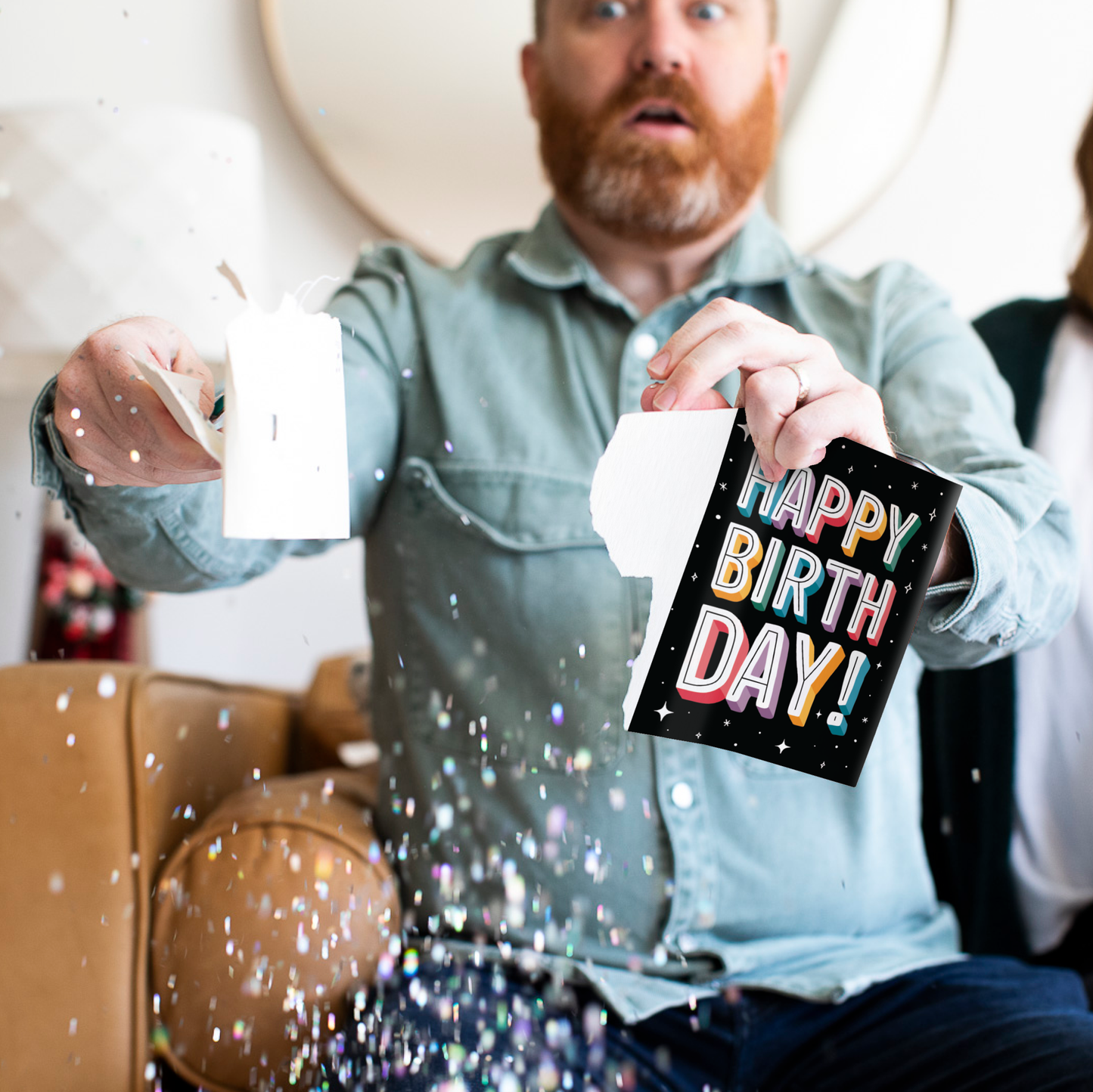 Endless Musical Greeting Card Birthday Recordable With Glitter Bomb