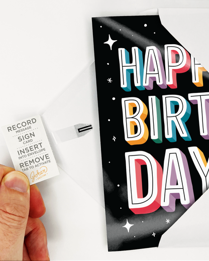 Recordable Birthday Prank Card – sign it, insert it, pull the tab