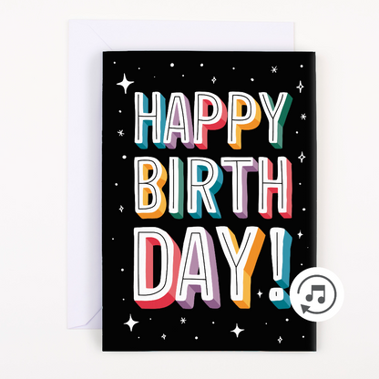 Recordable birthday prank card with glitter – image 1