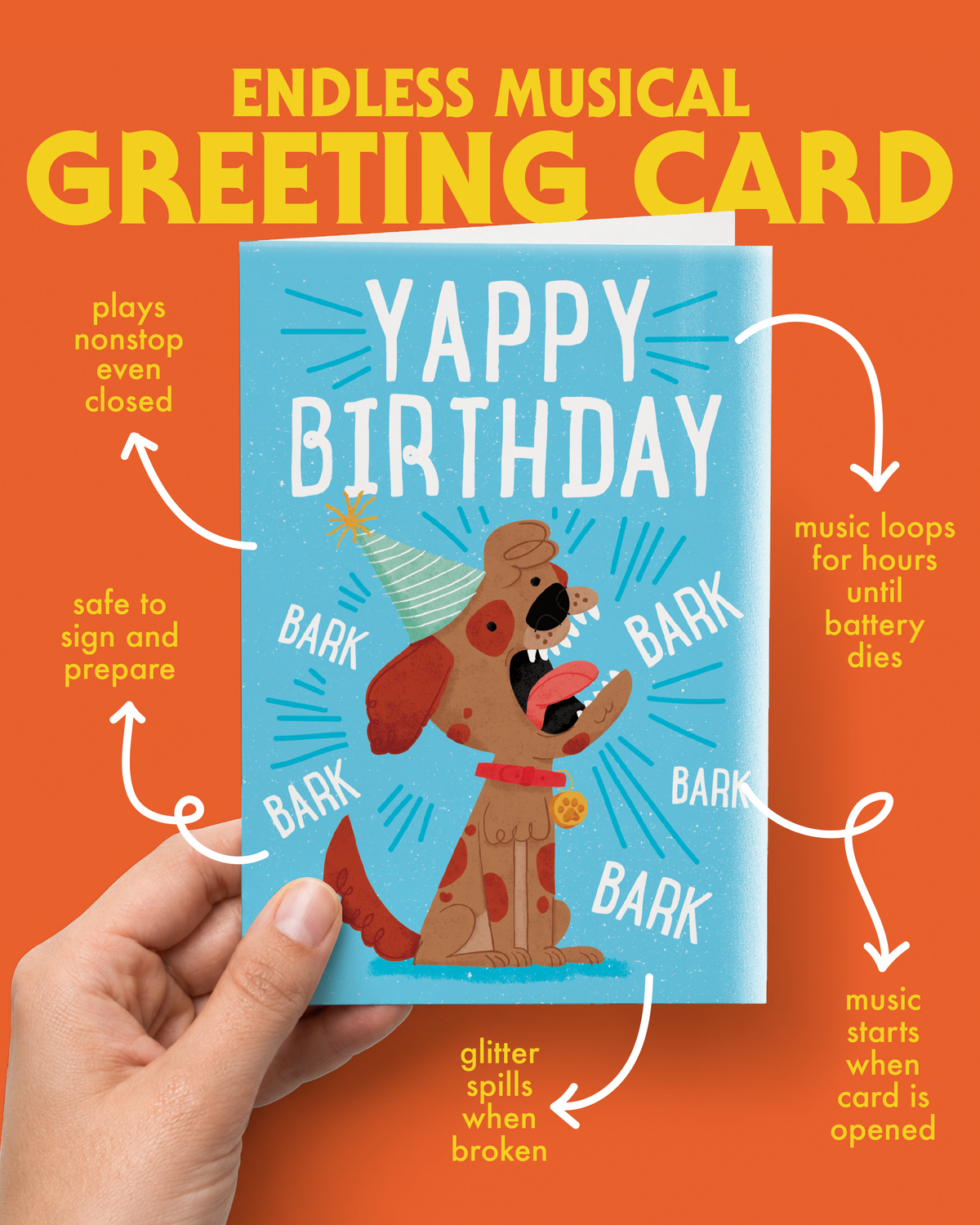 Barking Dog Endless Birthday Prank Card – how it works