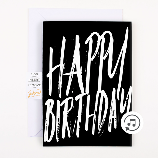 Endless Musical Greeting Card Screamer Birthday With Glitter Bomb