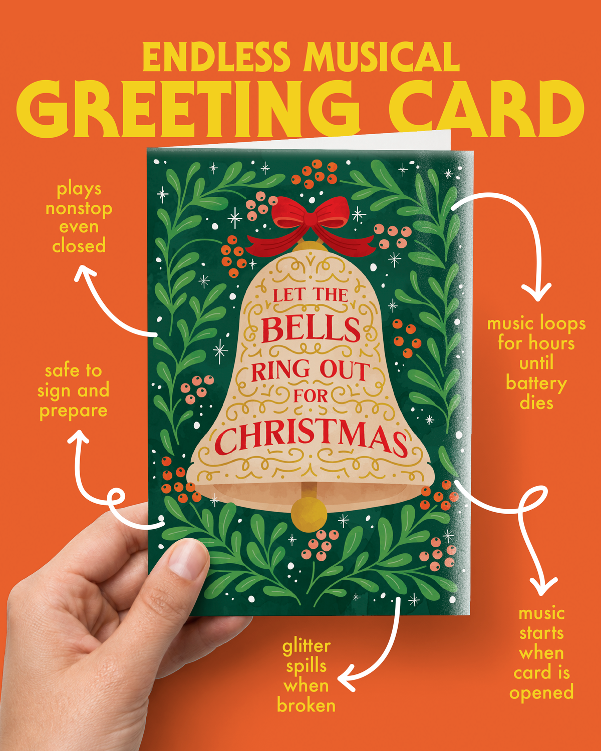 Ding Fries Are Done Endless Christmas Prank Card with Glitter Bomb – how it works