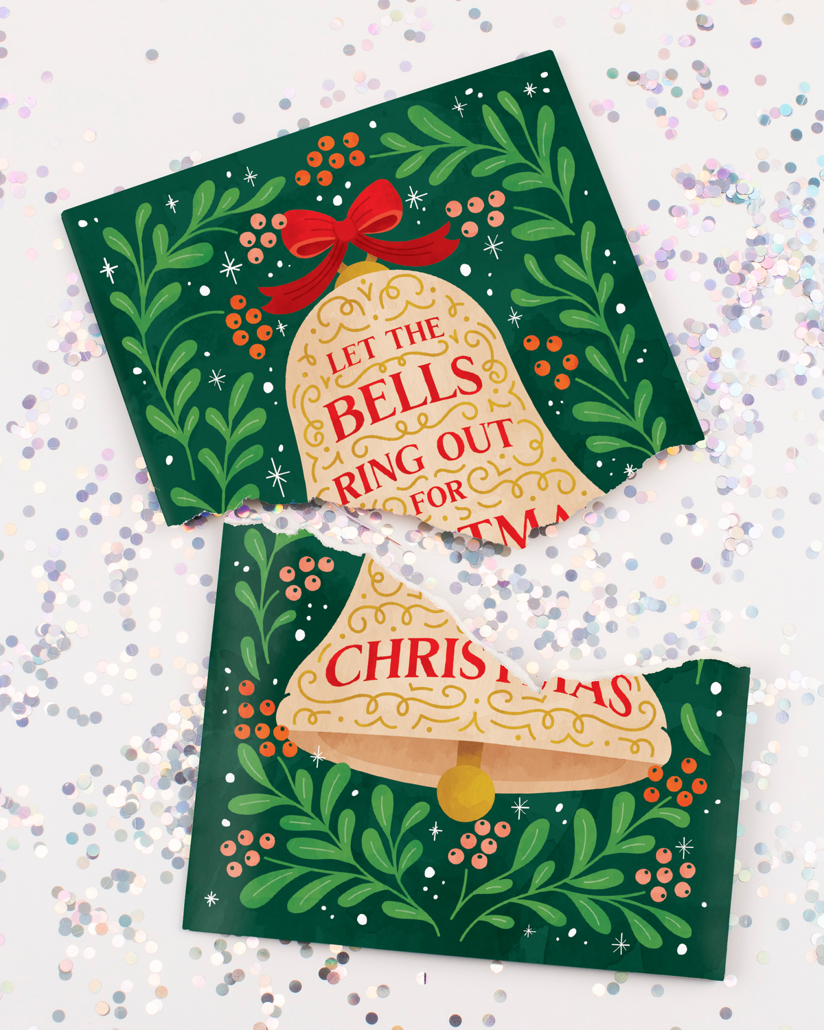 Ding Fries Are Done endless Christmas prank card with glitter – image 2