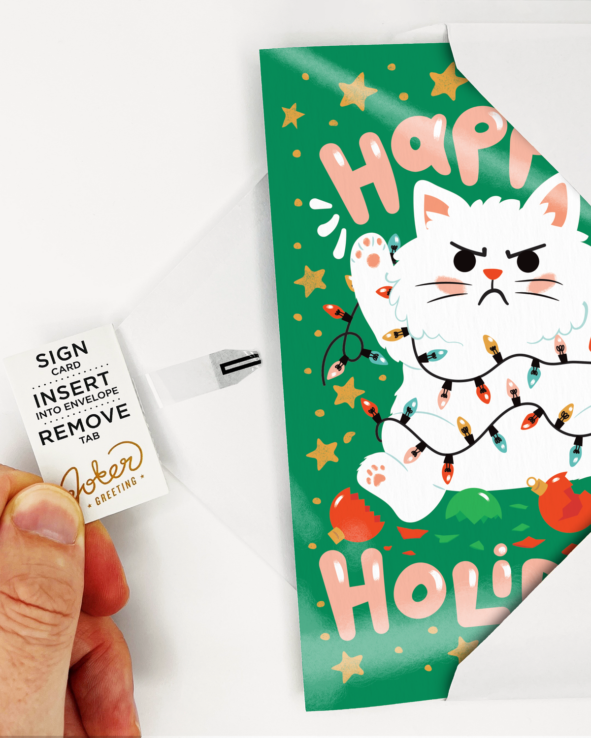 Carte de Noël musicale farce Grumpy Cat – signez-la, glissez-la dans l’enveloppe, tirez la languette