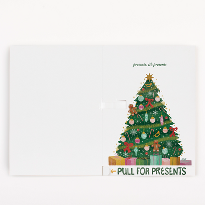 Carte de Noël musicale sans fin Pull Surprise avec paillettes et autocollants – image 3