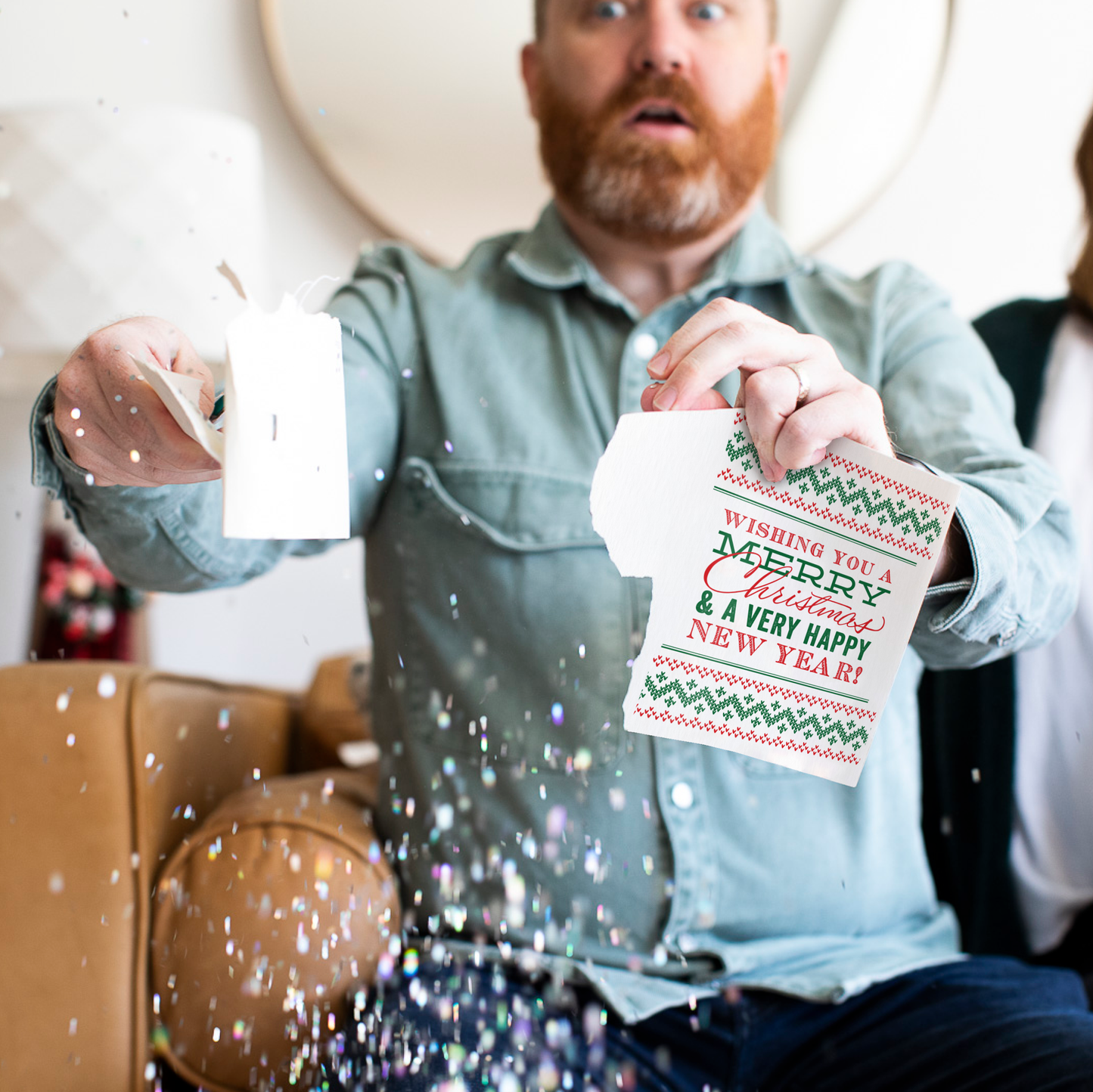 Endless Musical Greeting Card Jingle Bells with Glitter Bomb