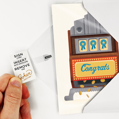 Endless congratulations prank card with glitter bomb – image 5