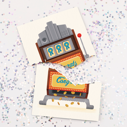 Endless congratulations prank card with glitter bomb – image 2
