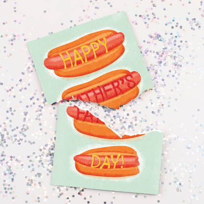 Carte de fête des Pères farce sans fin Dad, Dad, Dad avec paillettes – image 2