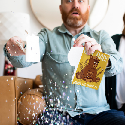 Carte de fête des Pères farce sans fin à bébé qui pleure, avec paillettes – image 4