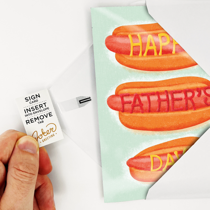Carte de fête des Pères farce sans fin Dad, Dad, Dad avec paillettes – image 4