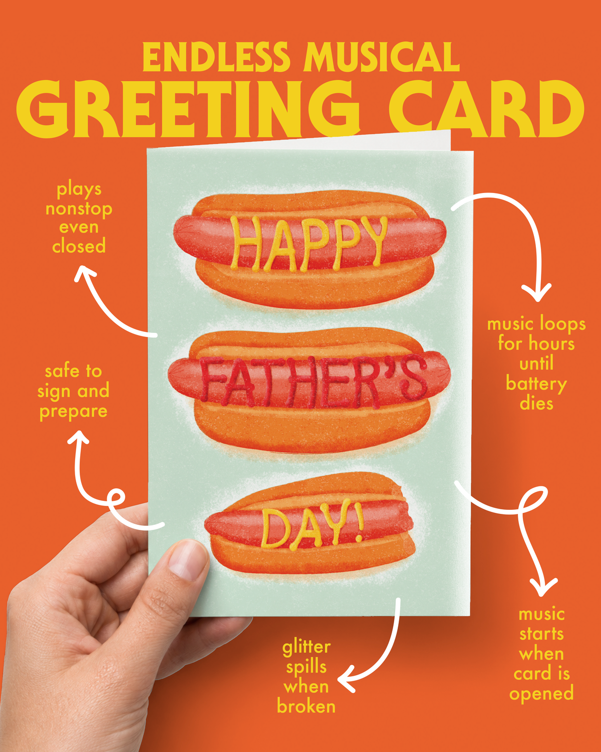 Carte de fête des Pères farce sans fin Dad, Dad, Dad – comment ça marche