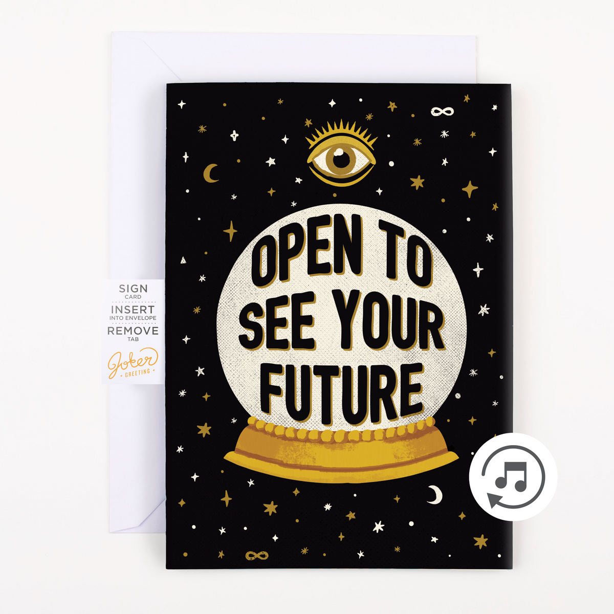 The card that never ends – fortune endless prank card with glitter – image 1