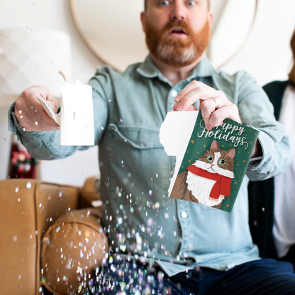 Carte des Fêtes musicale farce sans fin Happy Holidays avec Glitter Bomb – image 4