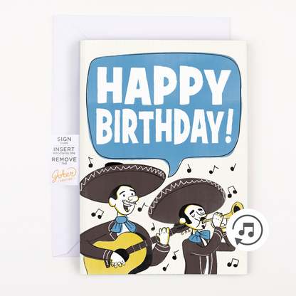 Mariachi endless birthday prank card with glitter bomb – image 1