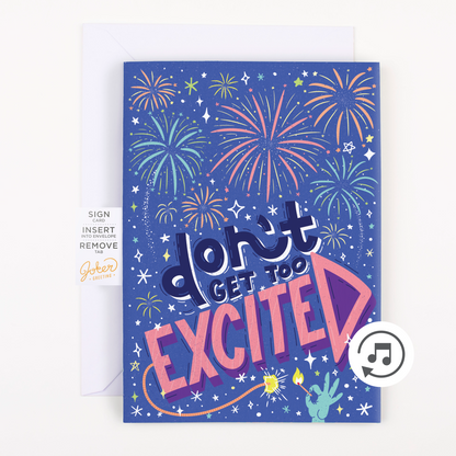 NSFW moaning endless prank card for adults, with glitter – image 1