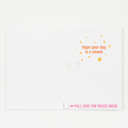 Piñata endless birthday prank card with stickers and glitter – image 3