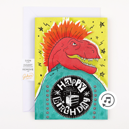 Punk rock endless birthday prank card with glitter bomb – image 1