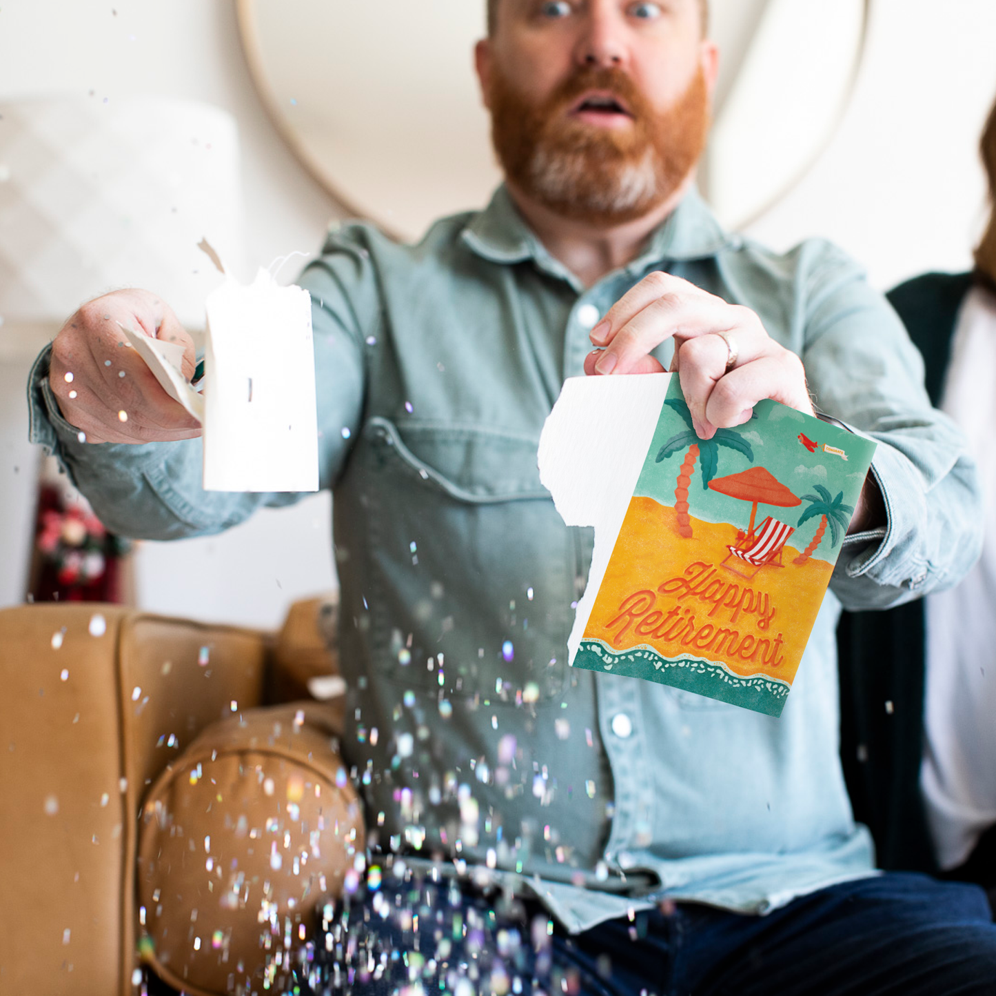Endless Musical Greeting Card Retirement Card With Glitter Bomb