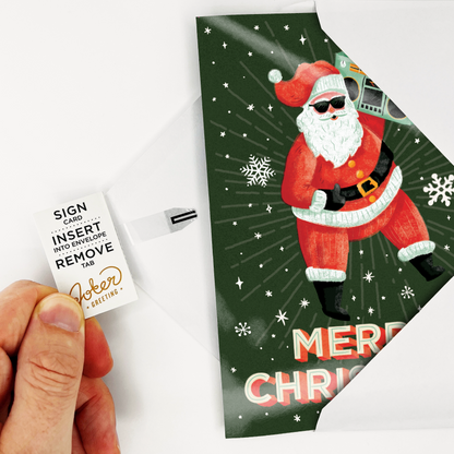 Carte de Noël farce sans fin Rick Roll Never Gonna Give You Up avec paillettes – image 4