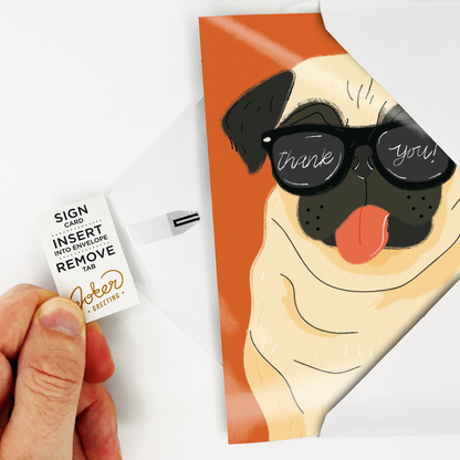 Carte de remerciement sans fin Rick Roll Never Gonna Give You Up avec paillettes – image 4