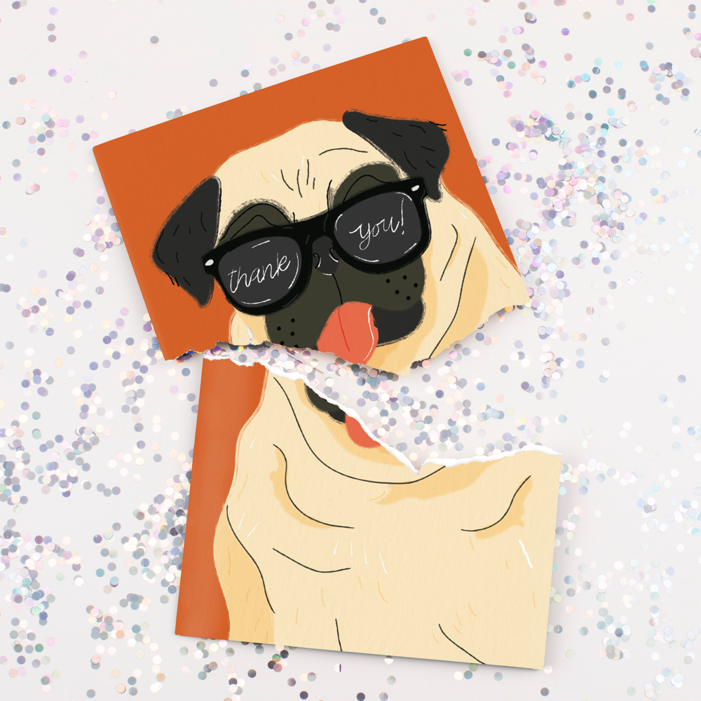 Endless Musical Greeting Card Never Gonna Give You Up Thank You Card With Glitter Bomb