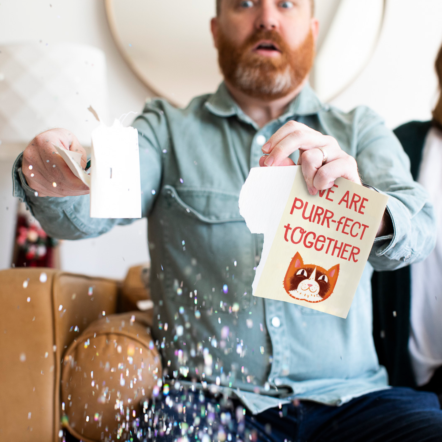 Endless Musical Greeting Card Meowy Valentines With Glitter Bomb
