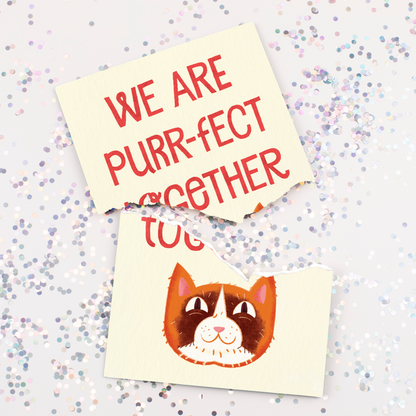 Carte de Saint-Valentin musicale farce sans fin Meowy Valentine’s avec paillettes – image 3