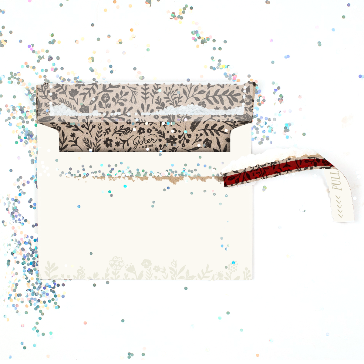 Glitter Trap Wedding Envelope (1-Pack)