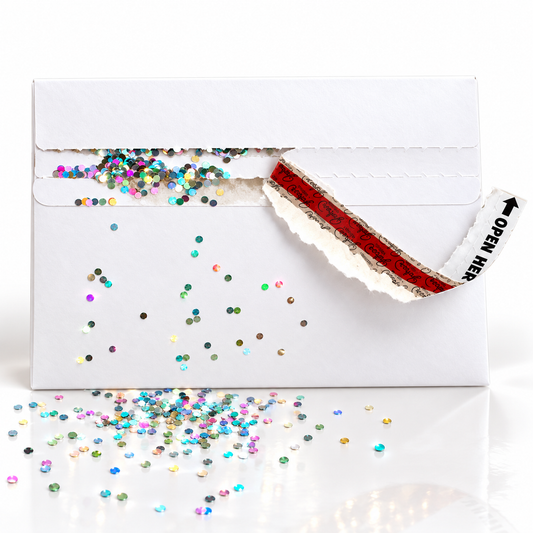 White glitter bomb trap prank envelope – image 1