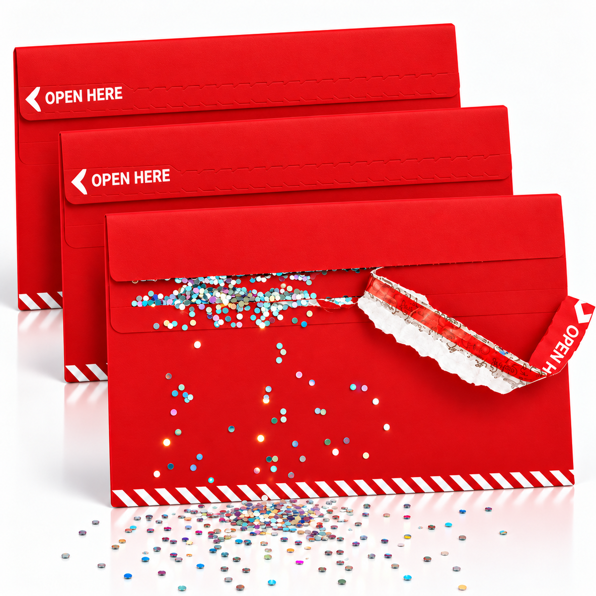 Glitter Bomb Trap Red Envelope (3-Pack)