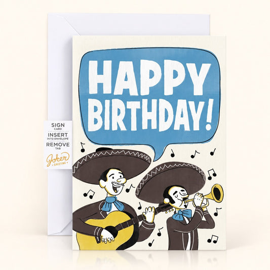 Carte de fête farce sans fin Mariachi avec Glitter Bomb