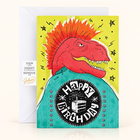 Carte de fête farce sans fin Punk Rock avec Glitter Bomb