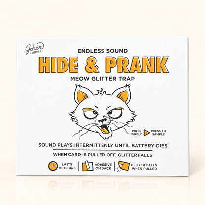 Farce à cacher : chat qui miaule, avec Glitter Trap – joue plus de 8 heures
