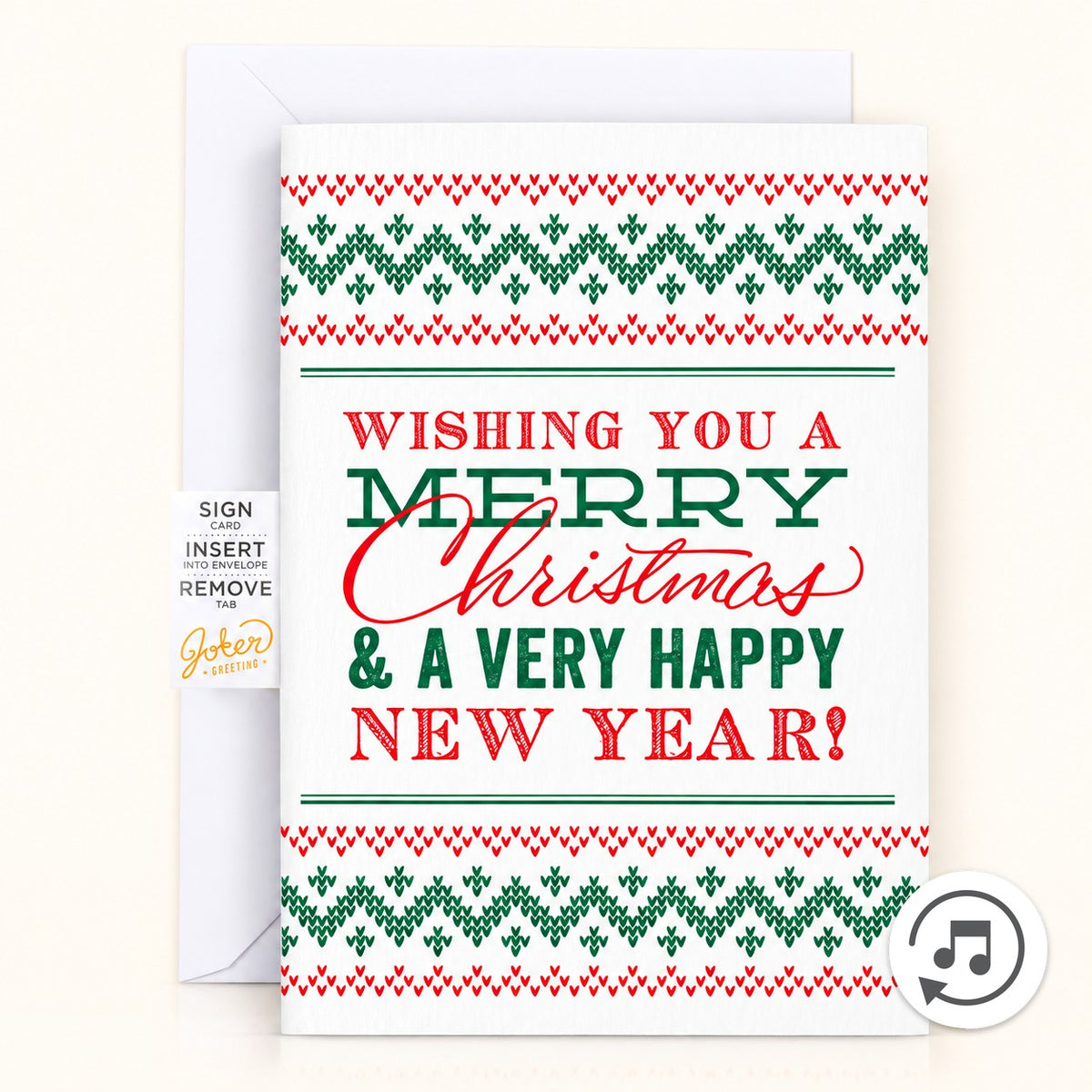 Carte de Noël farce sans fin Jingle Bells avec Glitter Bomb