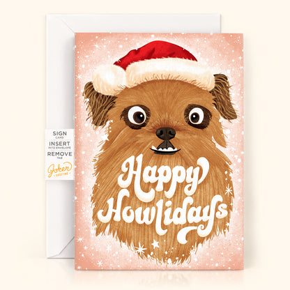 Carte de Noël musicale farce sans fin à chien qui jappe, avec Glitter Bomb