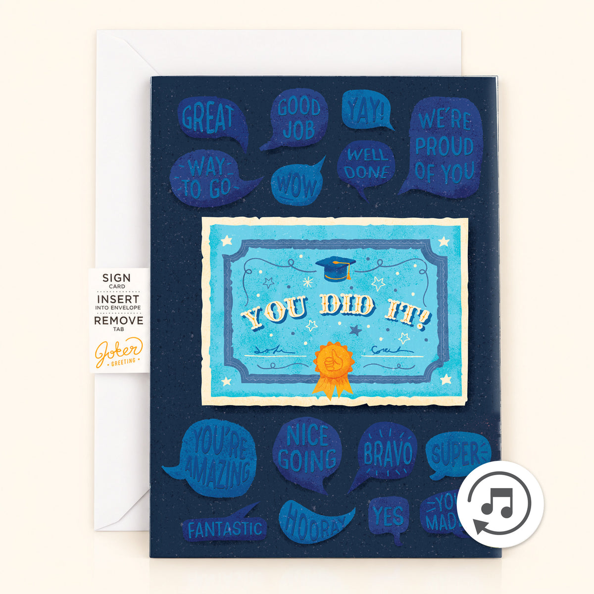 Carte de remise de diplôme farce sans fin avec Glitter Bomb – image 1