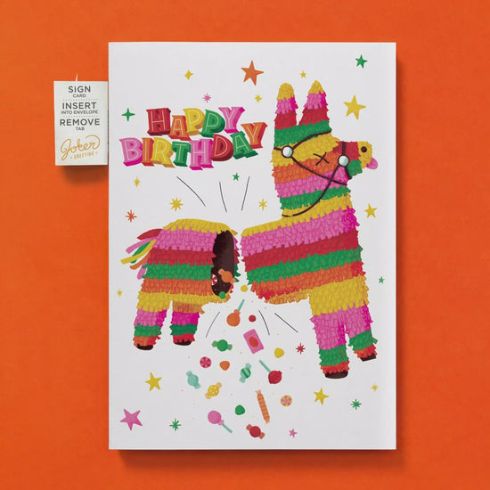 Piñata Endless Birthday Prank Card with Stickers & Glitter Bomb – video