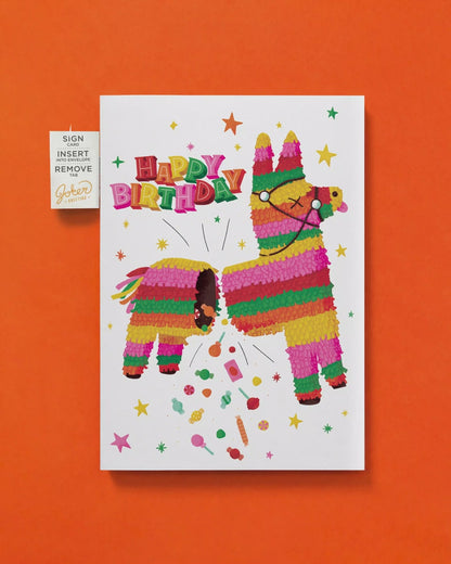 Piñata Endless Birthday Prank Card with Stickers & Glitter Bomb – video