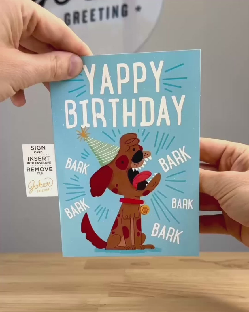 Barking Dog Endless Birthday Prank Card – video: watch it play