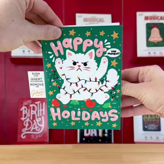 Grumpy Cat Christmas Musical Prank Card – video: watch it play